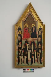 Die Jungfrau, Christus und 17 Heilige